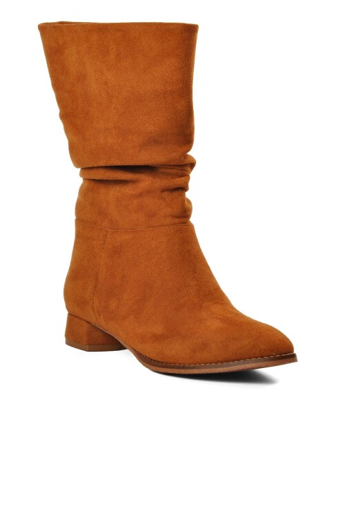 Tan Suede Womens Boots K04 Z