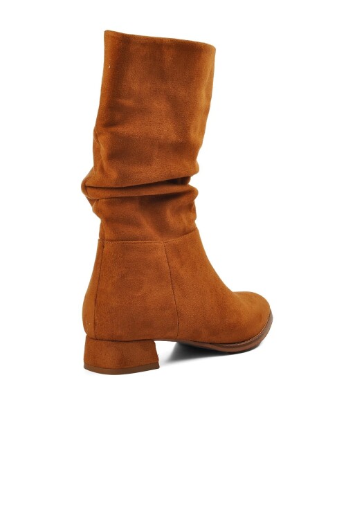 Tan Suede Womens Boots K04 Z
