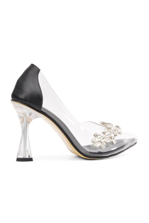 Black Skin Womens High Heel Shoes K06 Z