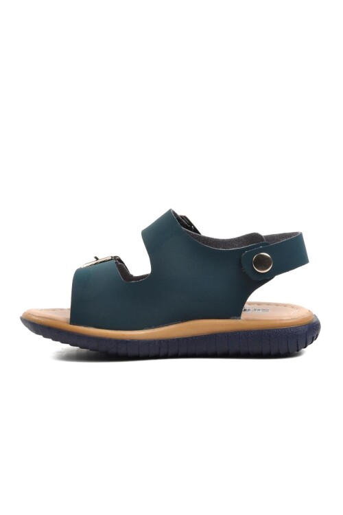 AyakmodLacivert Erkek Çocuk Düz Sandalet 1530 P