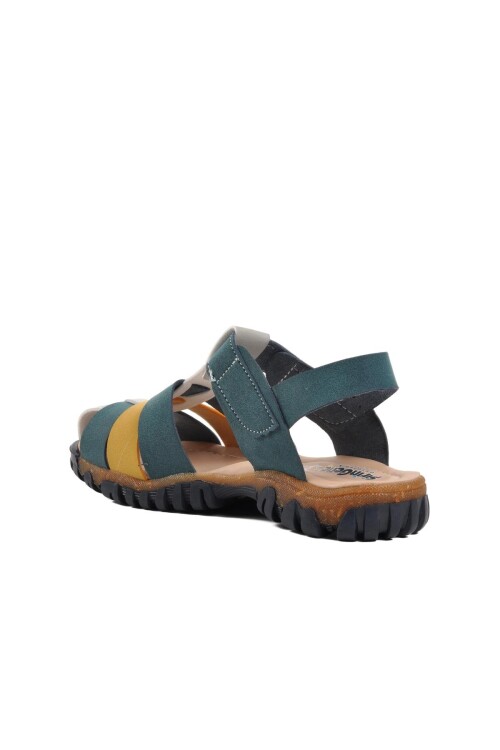 Navy Blue-Yellow Boys Sandals Şng 210111 F
