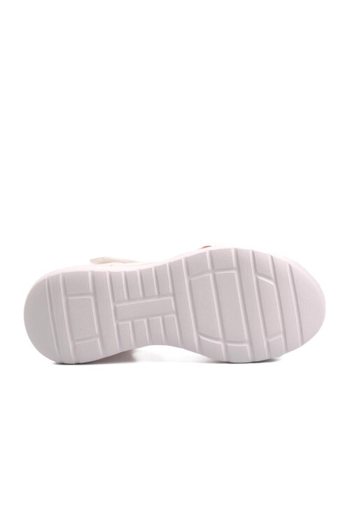 Beyaz-Fuşya-Pembe  Kız Çocuk Düz Sandalet Ayakmod Şng 8010 F