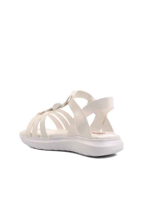 White Girl Flat Sandals Ayakmod Şng 8020 F