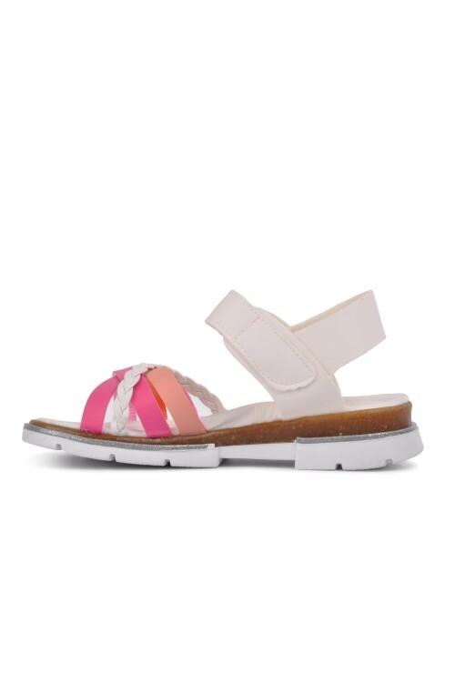 White Pink Orthopedic Girls Sandals 001 P