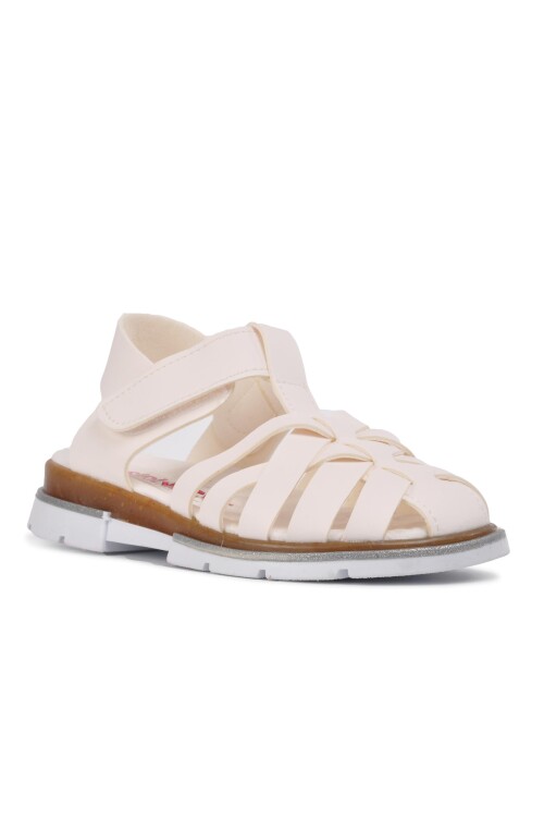 AyakmodWhite Orthopedic Girl's Flat Sandals 003 P
