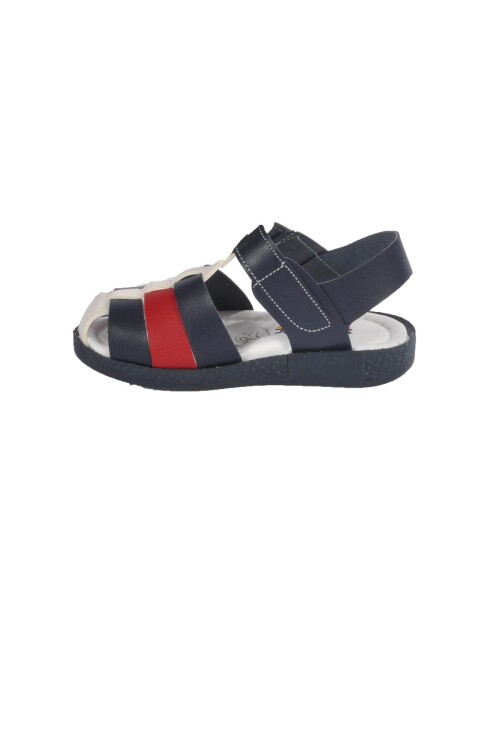AyakmodNavy Blue-White Orthopedic Baby Sandals 004 B