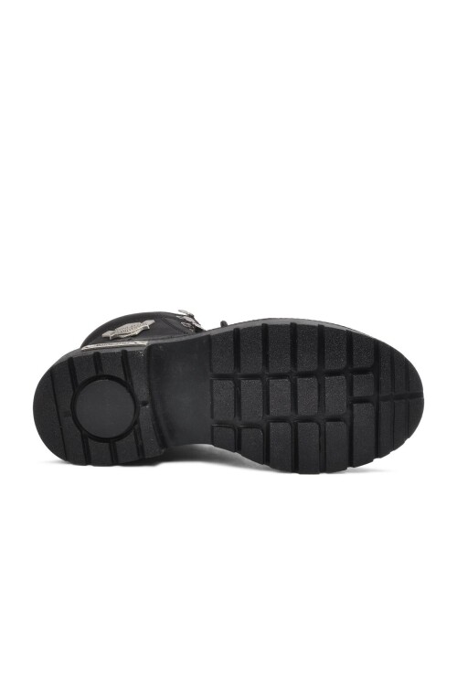 حذاء أسود برباط وسحاب للجنسين 1172 G