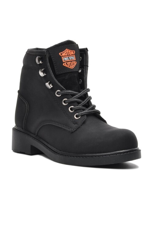 حذاء أطفال أسود بسحاب 1173 F