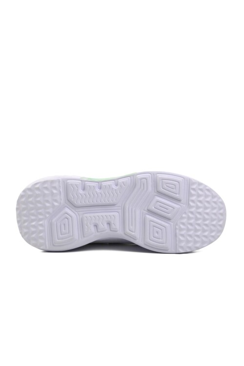 Beyaz-Su Yeşili-Lila Tekstil Çocuk Spor Ayakkabı 1543 F