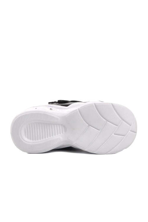 Black Patent Leather Velcro Lighted Girls Boots 1545 P