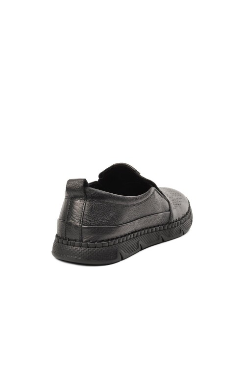 Siyah Hakiki Deri Erkek Casual Ayakkabı 1821 M