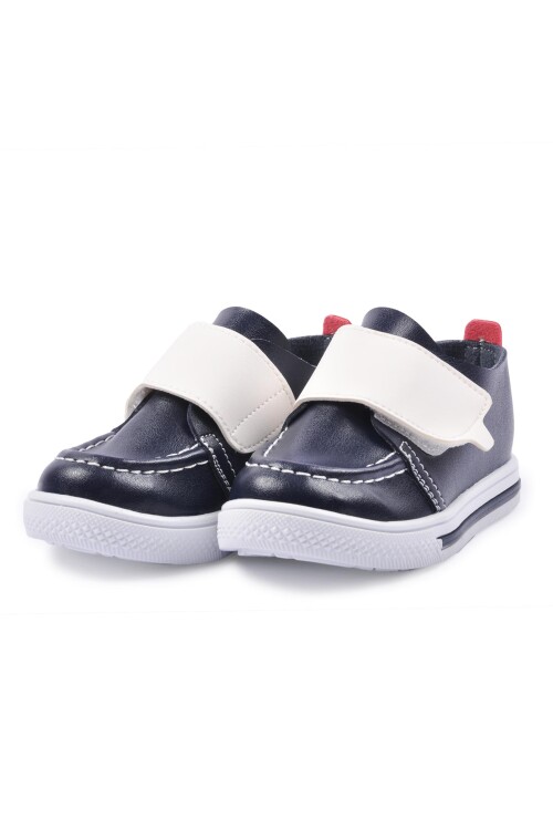 AyakmodNavy Blue White Orthopedic Baby Shoes 21K02 B