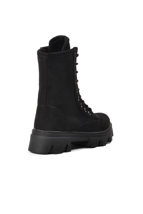 AyakmodBlack Suede Girls Boots 2218 F