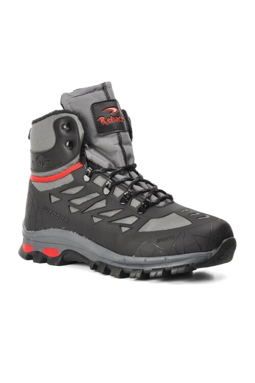 حذاء رجالي أسود-دخاني-أحمر 3040 م