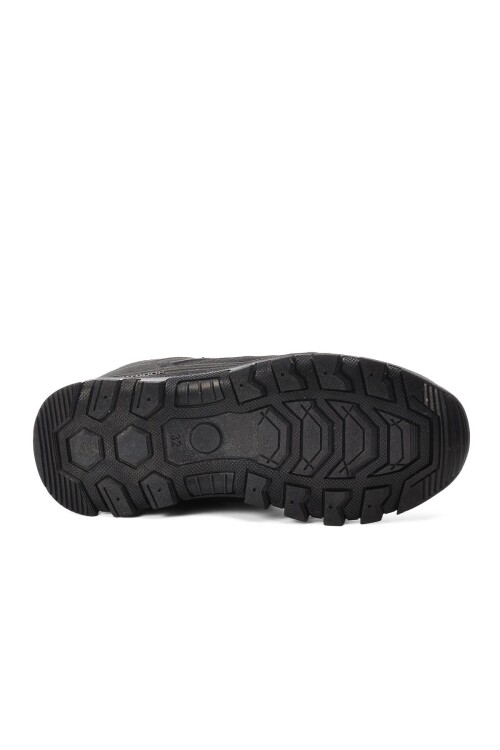 حذاء أسود مبطن بالفرو للأولاد 542 F