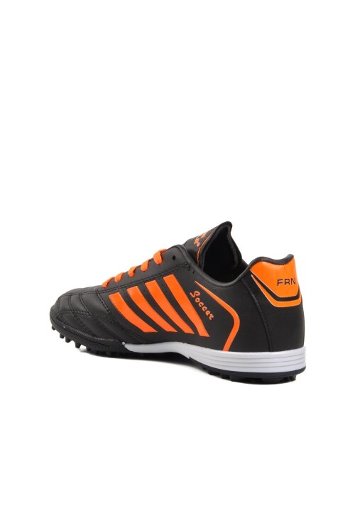 حذاء رجالي من العشب الصناعي باللون الأسود والبرتقالي 602 من العشب الصناعي مقاس M