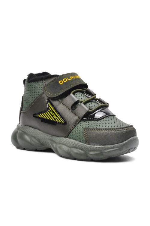 حذاء أطفال كاكي-أصفر 629 ب