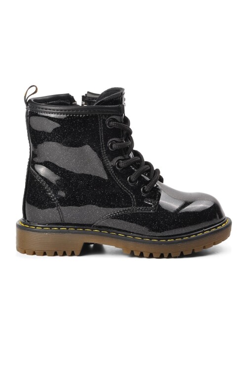 حذاء أطفال أسود لامع 705 P