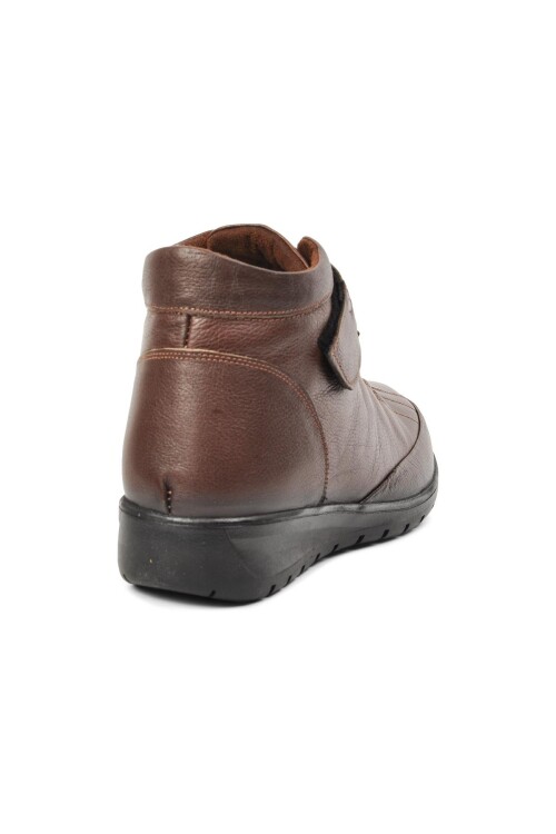 Brown Genuine Leather Anatomical Womens Boots 7118 Z
