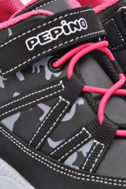 Siyah Fuşya Cırtlı Unisex Çocuk Bot 740 P