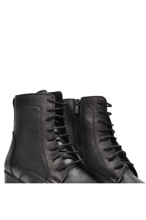 Siyah Hakiki Deri Kadın Bot 92159-1 Z