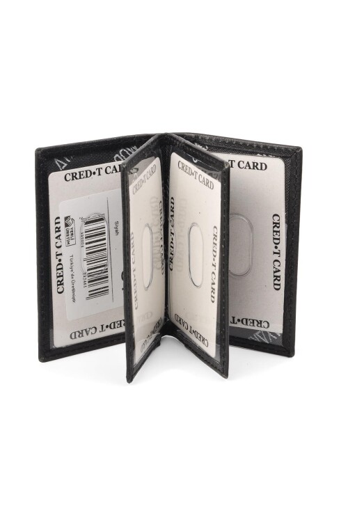AyakmodBlack Genuine Leather Men's Card Holder 9524