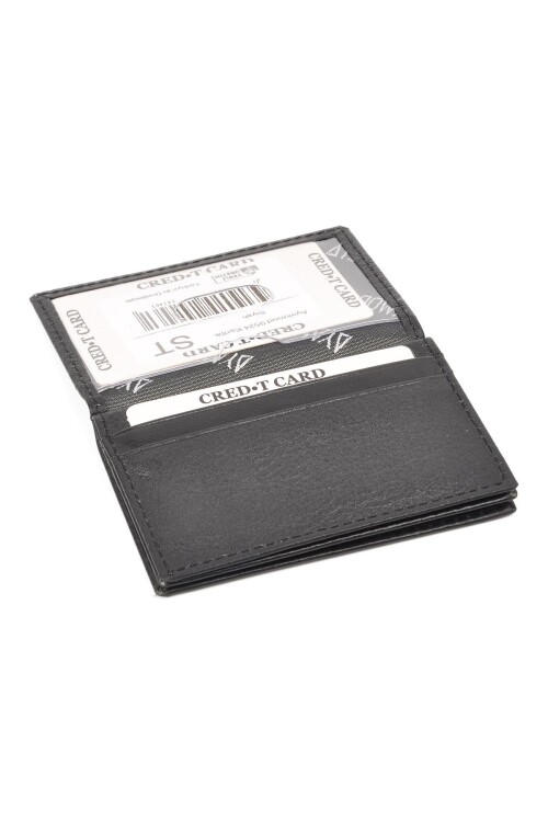 AyakmodBlack Genuine Leather Men's Card Holder 9524