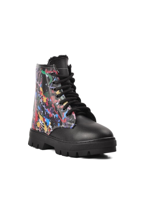 حذاء تقويم العظام أسود اللون للجنسين للأطفال 2301001 F