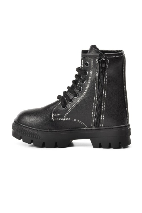 Black Orthopedic Unisex Kids Boots 2301001 P