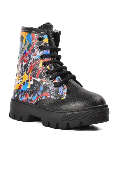 Black Orthopedic Unisex Kids Boots 2301001 P