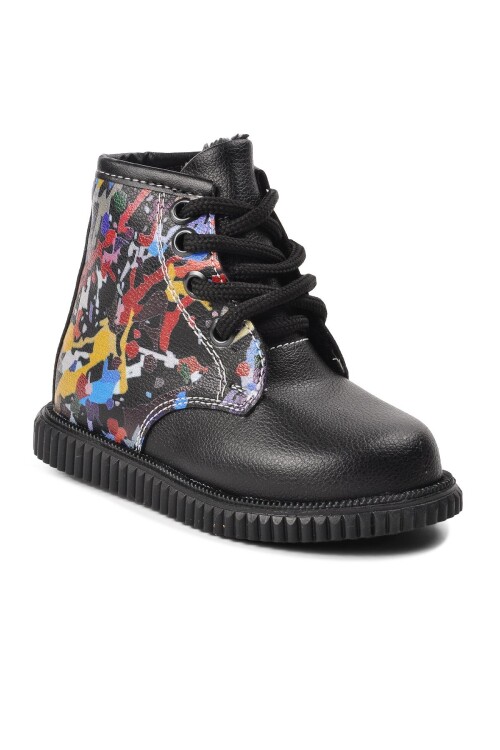 Black Unisex Kids Boots 2301001 B