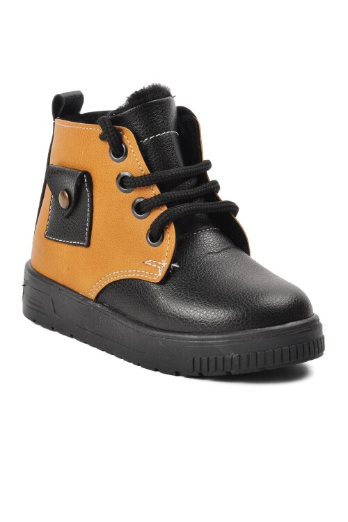 AyakmodBlack-Camel Unisex Kids Boots 2301003 B