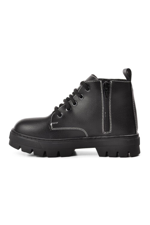 Black Orthopedic Boys Boots 2301003 F