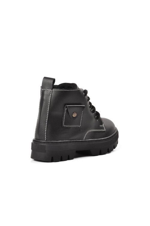 Black Orthopedic Boys Boots 2301003 F