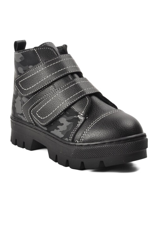 حذاء تقويمي للعظام أسود مموه للأولاد 2301004 P