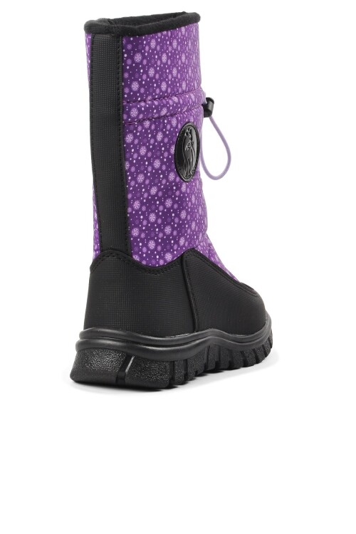 Purple Water Repellent Girls Snow Boots Maria P
