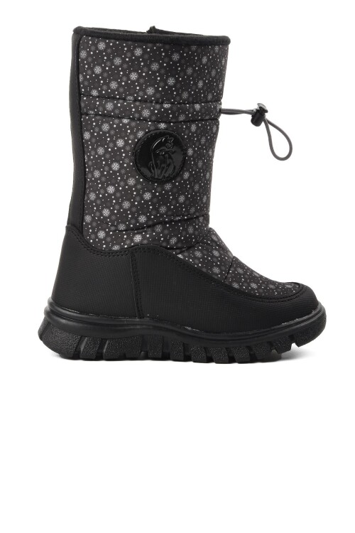 حذاء ثلج أسود مقاوم للماء للبنات من ماريا ب