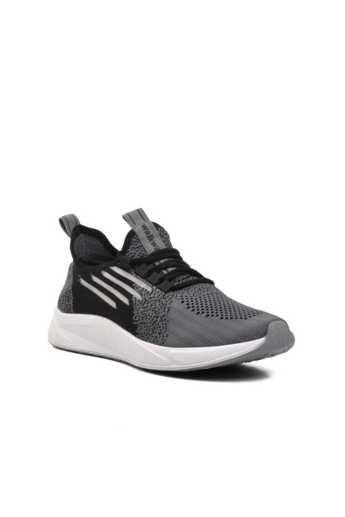 Siyah Beyaz Füme Fileli Hafif Esnek Erkek Spor Ayakkabı Ravello M