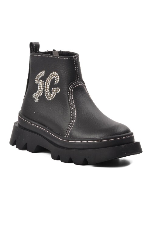 Black Orthopedic Girls Boots 2301996 P