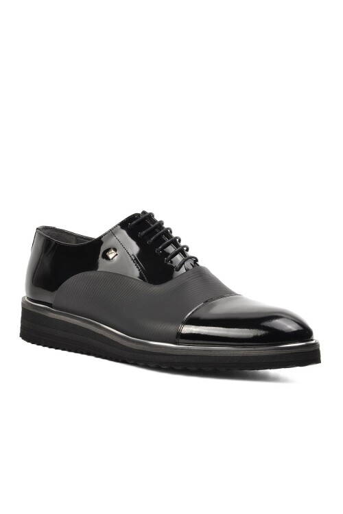 Black Patent Leather Genuine Leather Mens Classic Shoes 1566 M