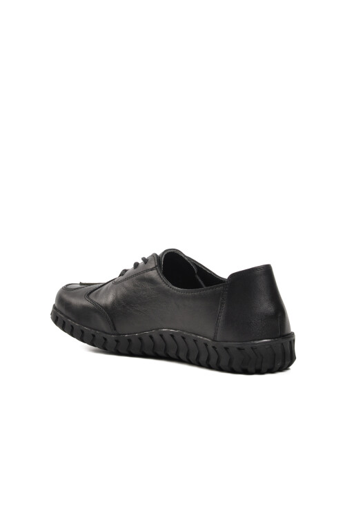 حذاء كاجوال نسائي من الجلد الطبيعي باللون الأسود 2050806K Z
