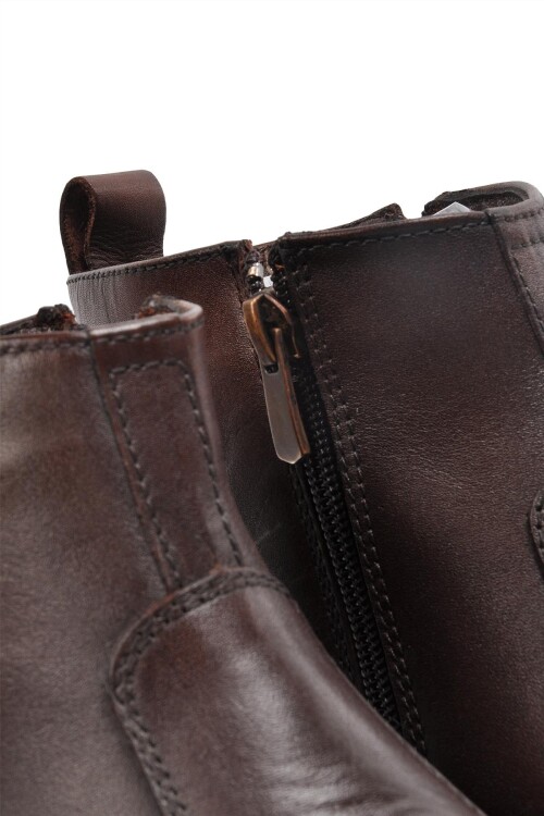 Kahve Hakiki Deri Erkek Chelsea Bot 02173 M