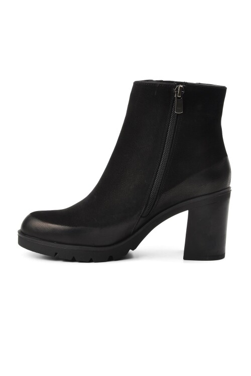 Siyah Nubuk Hakiki Deri Kadın Bot 2179125K Z