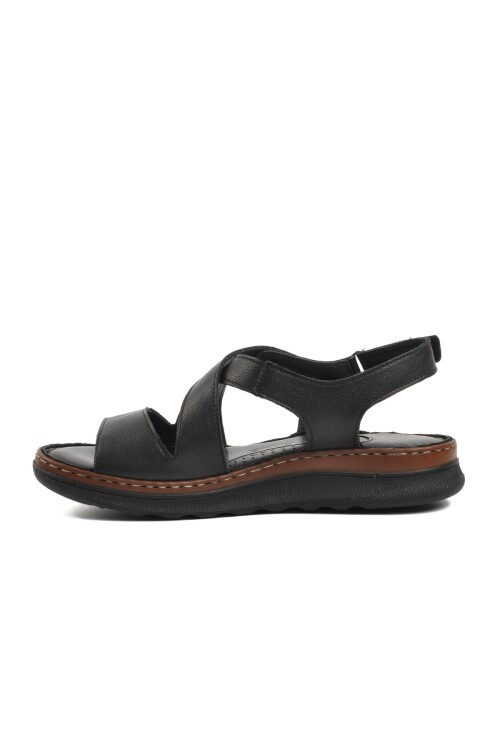 صندل مسطح نسائي أسود 23021716Y Z