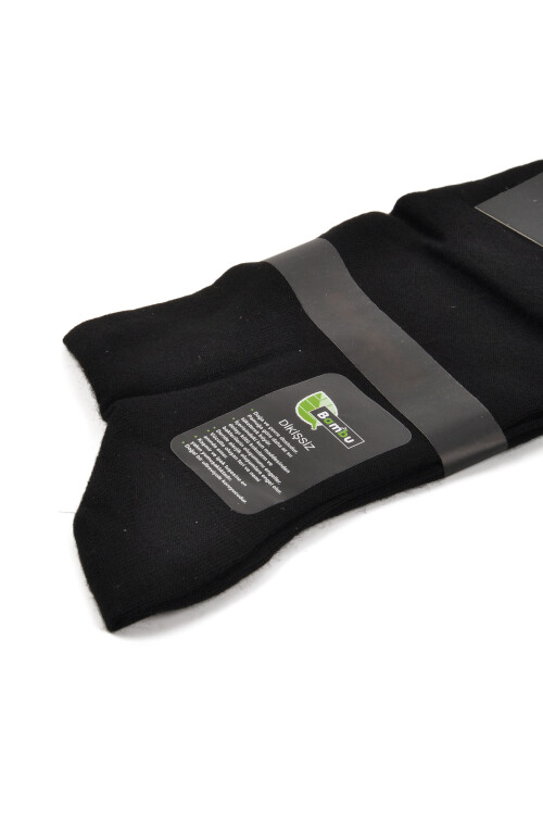 Black Unisex Long Bamboo Socks 24K003