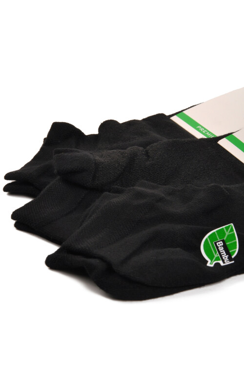 ايكمودجوارب كاحل من الخيزران الأسود للجنسين، عبوة من 3 قطع، 24K004