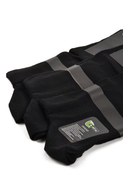 ايكمودجوارب طويلة من الخيزران الأسود للجنسين، عبوة من 3 قطع، 24K006