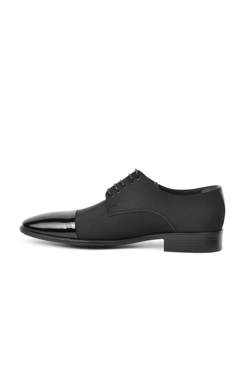 Black Satin-Black Patent Leather Mens Classic Shoes 2588 M