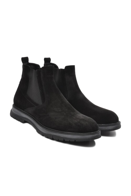 Black Nubuck Genuine Leather Mens Classic Shoes 2603 M