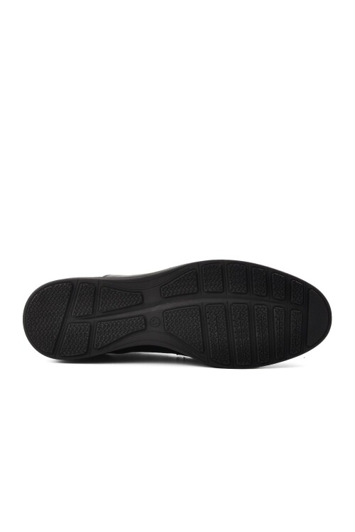 حذاء كاجوال رجالي من الجلد الطبيعي باللون الأسود 2918 م